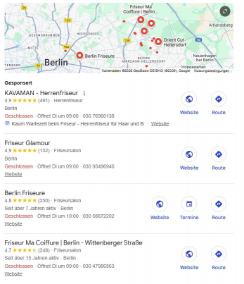 Google Business Suche